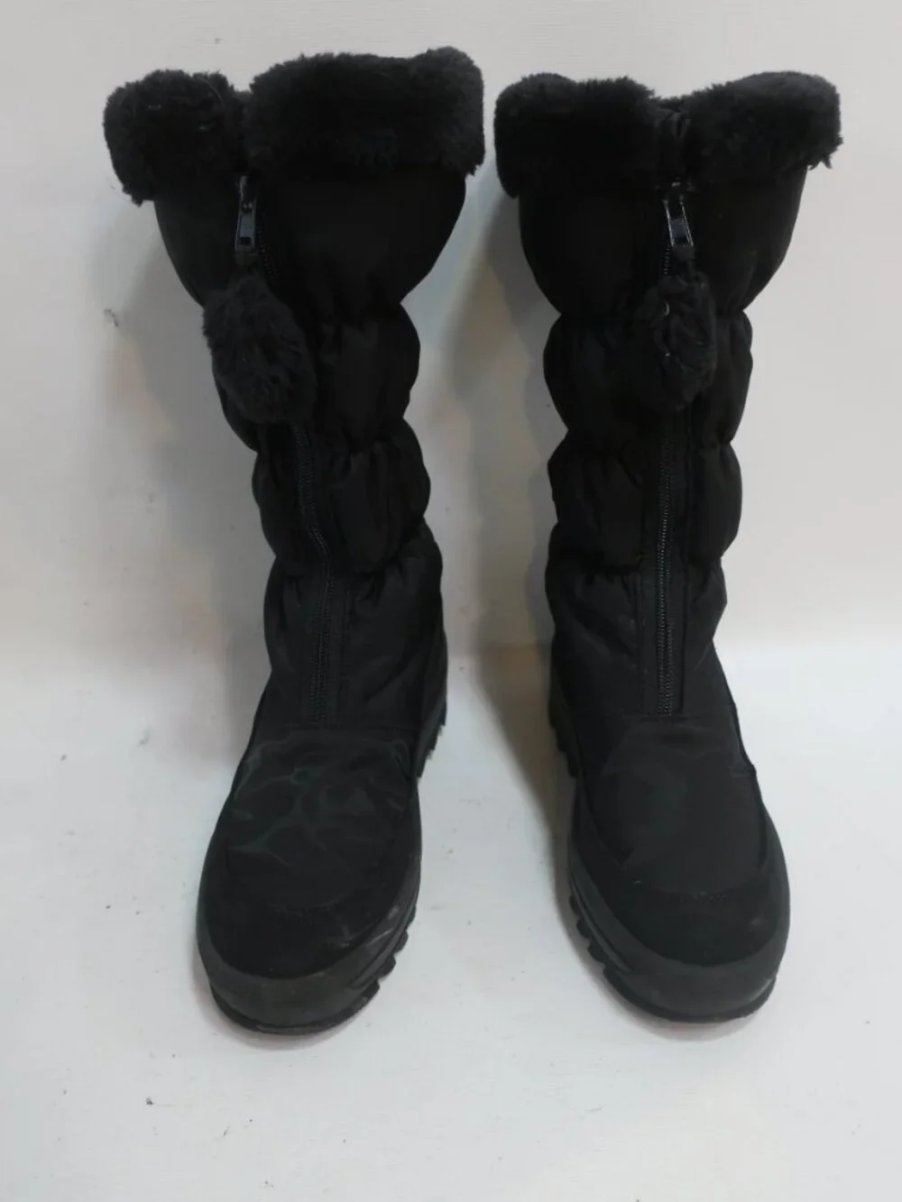 Womens Pajar Canada Toboggan 2.0 Black Shearling Wool Blend Lining Boots 7 - 7.5